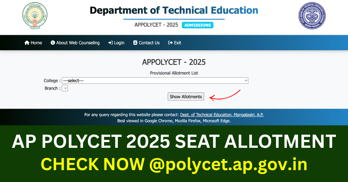 AP POLYCET 2025 seat allotment