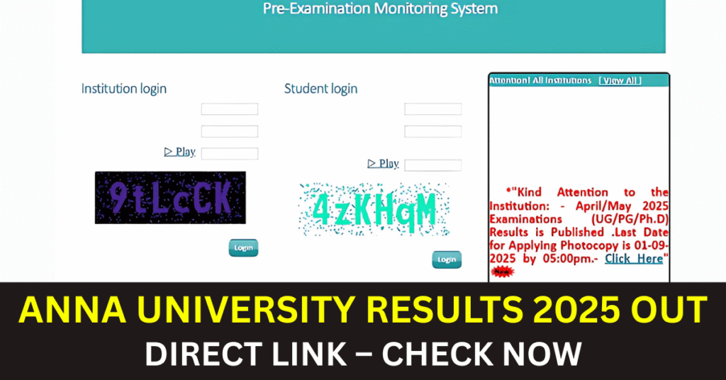 Anna University Results 2025 Out
