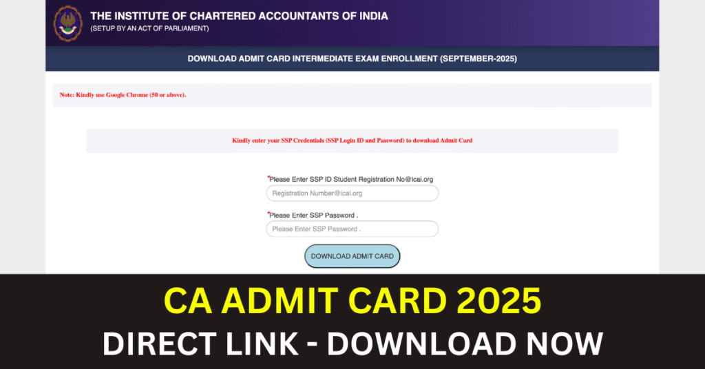CA Admit Card 2025