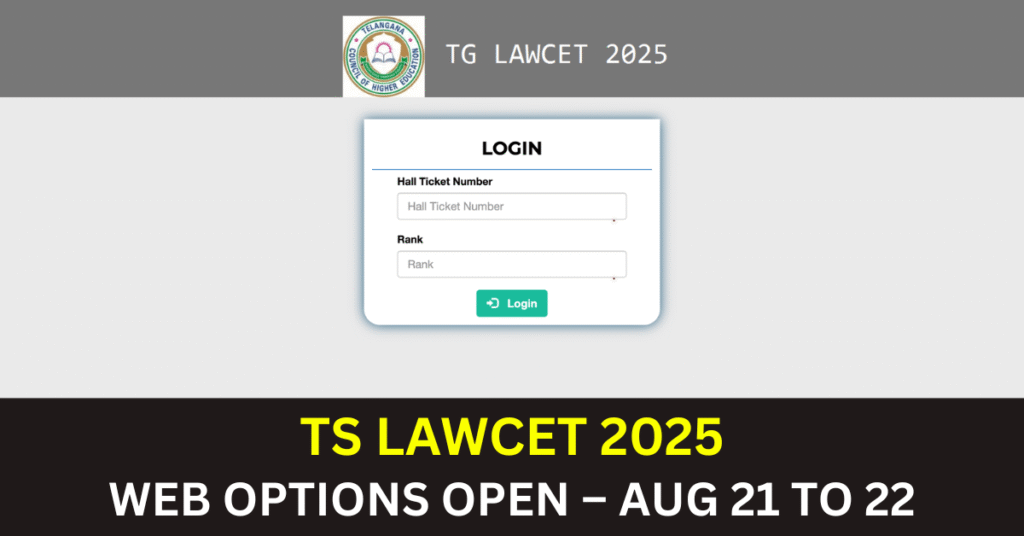 TS LAWCET 2025 web options