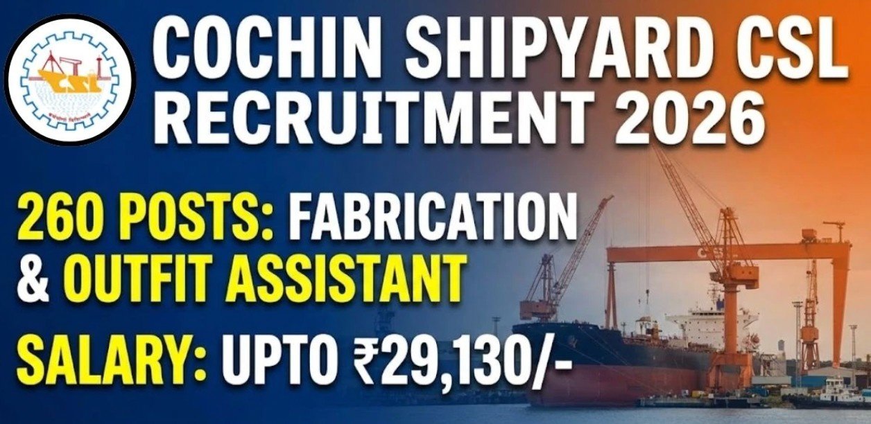 Cochin Shipyard Limited Hiring: Apply Now for 2026 Recruitment!
