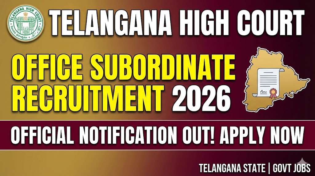 Telangana High Court Recruitment 2026: Apply Now for Office Subordinate Positions