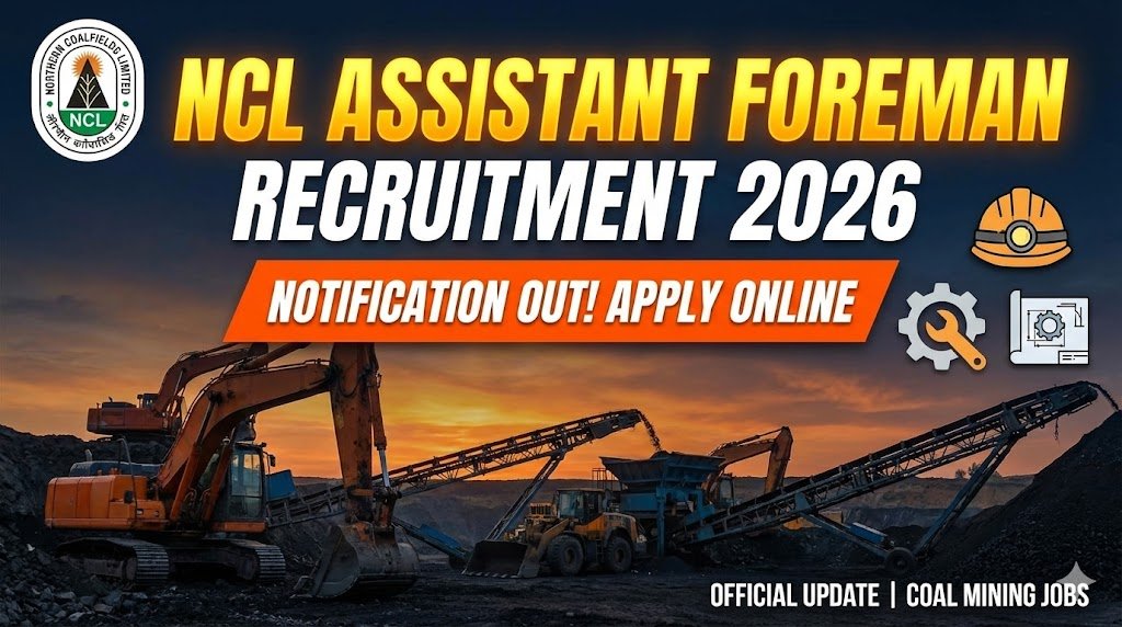 Northern Coalfields Limited Recruitment 2026: Apply Now for Assistant Foreman!