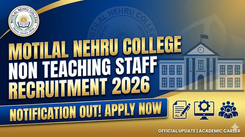 Motilal Nehru College Recruitment 2026: Apply Now for Non-Teaching Staff