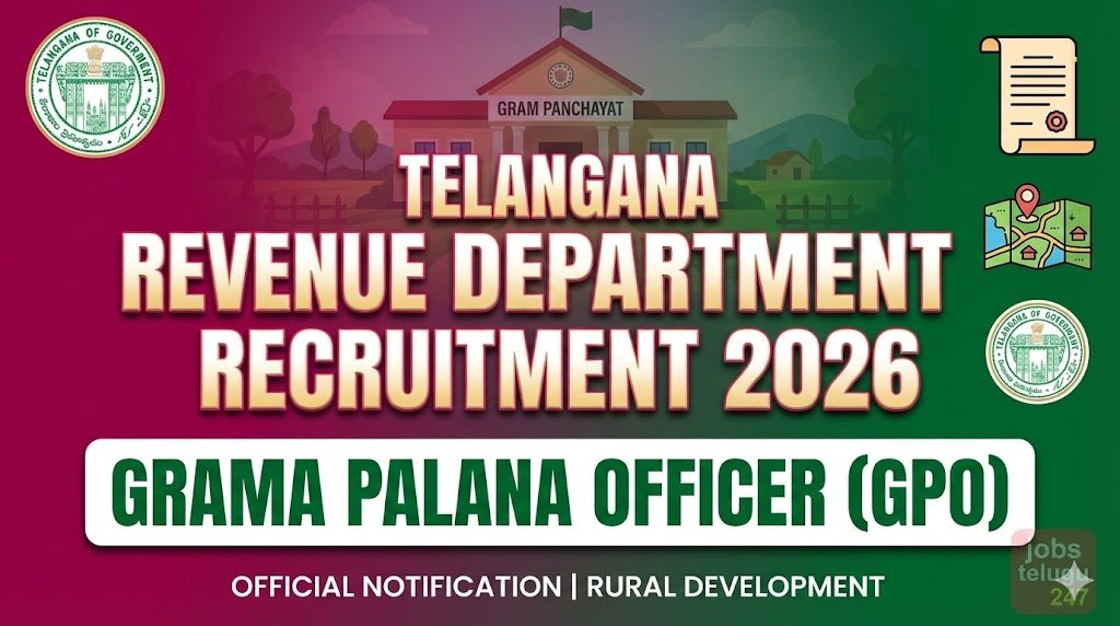 Telangana State Revenue Department Hiring: Grama Palana Officer Recruitment 2025 - Apply Now!