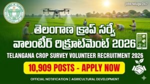 Telangana Agriculture Department Hiring 10,909 Crop Survey Volunteers 2026 - Apply Now!