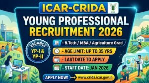 ICAR-CRIDA Recruitment 2026: Apply Now for Young Professionals Hiring