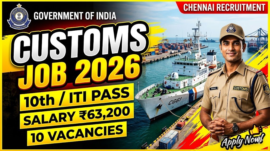 Customs Chennai Recruitment 2026: Apply Now for Marine Wing Jobs