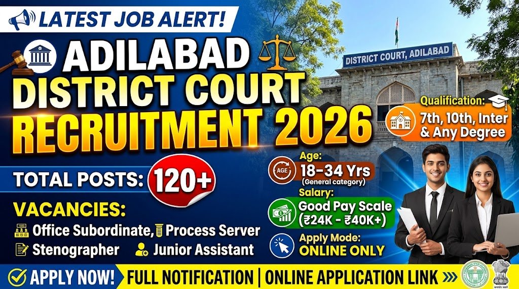 Adilabad District Court Recruitment 2026: 35 Vacancies - Apply Now!