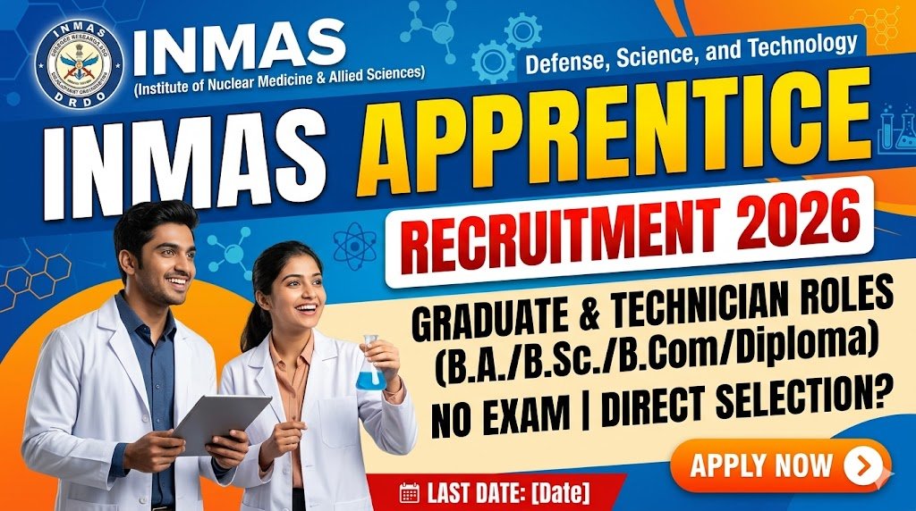 INMAS Apprentice Recruitment 2026: Apply Now for Multiple Positions