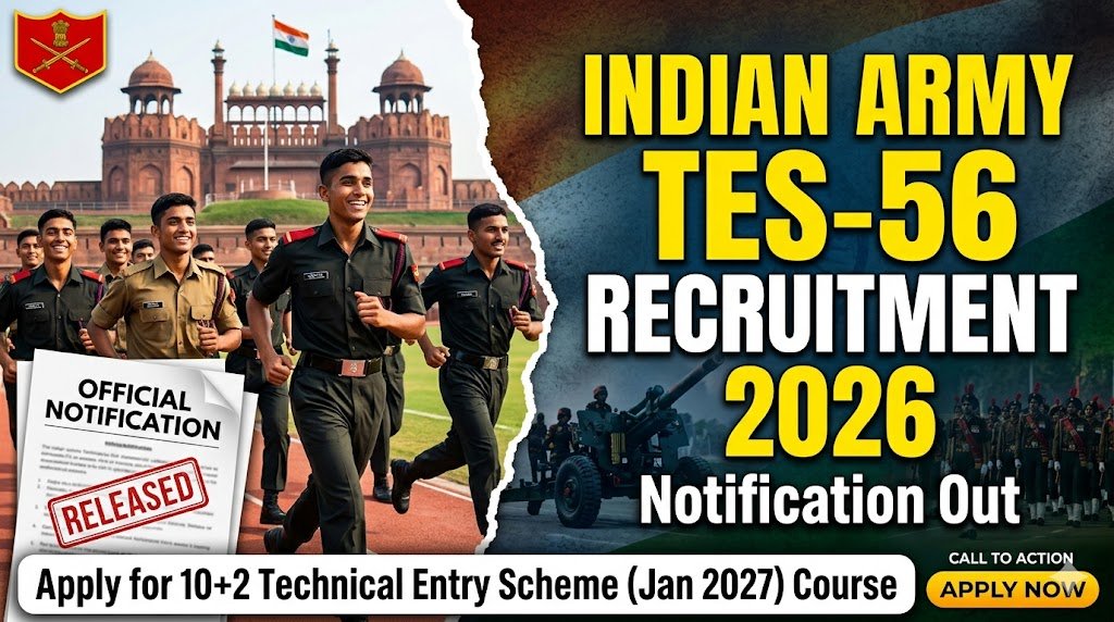 Indian Army TES 56 Recruitment 2026: Apply Now for Hiring