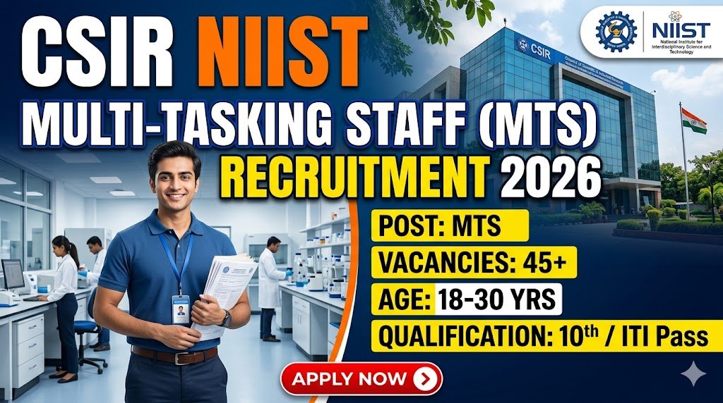 CSIR NIIST Recruitment 2026: Hiring Multi-Tasking Staff - Apply Now!