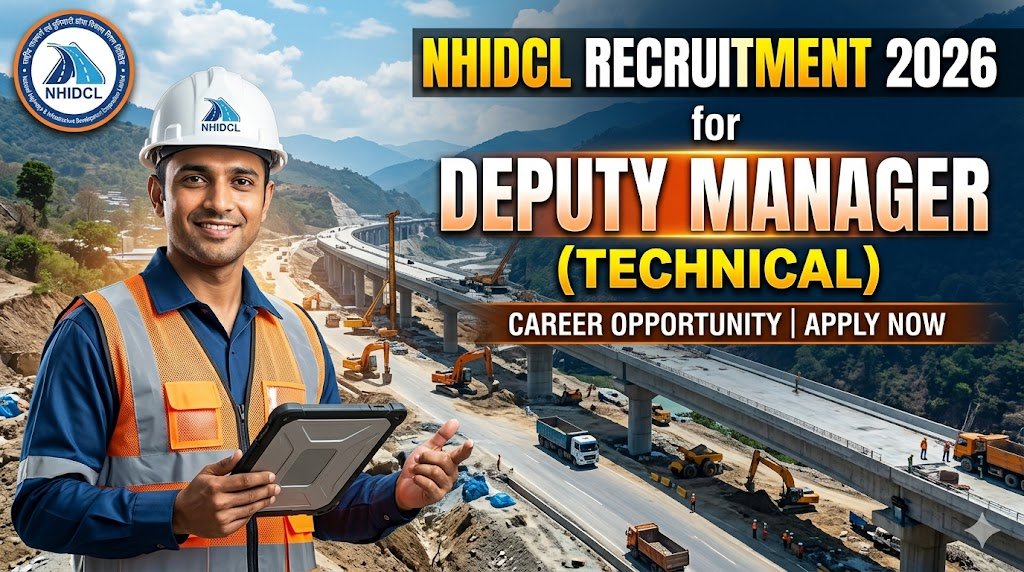 NHIDCL Recruitment 2026: Apply Now for Deputy Manager (Technical) Positions