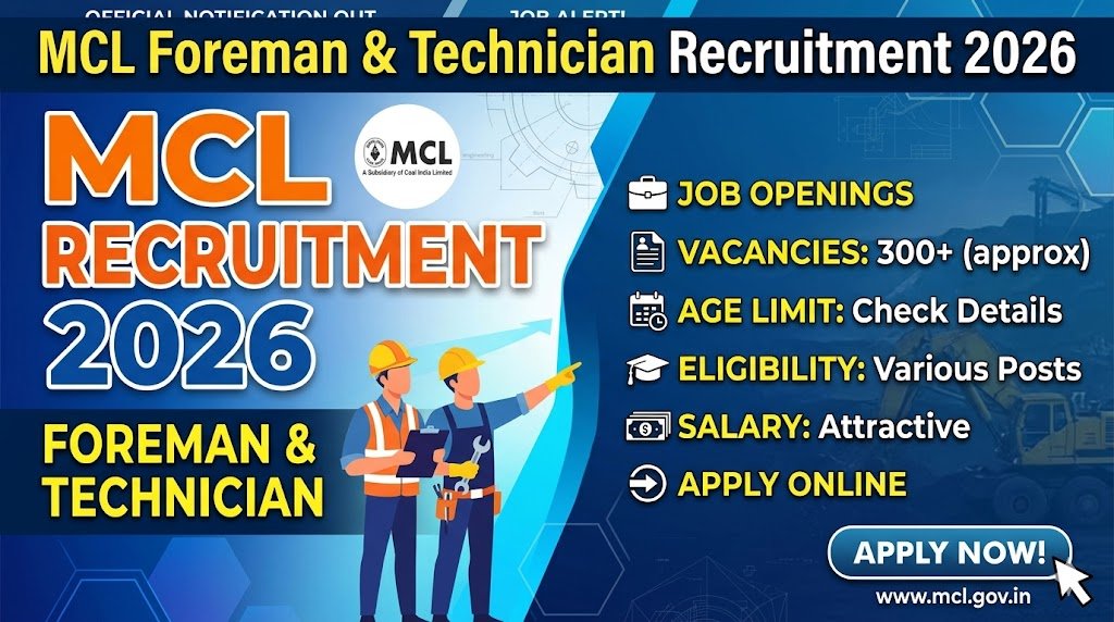 Mahanadi Coalfields Limited Hiring: Apply Now for 2026 Recruitment