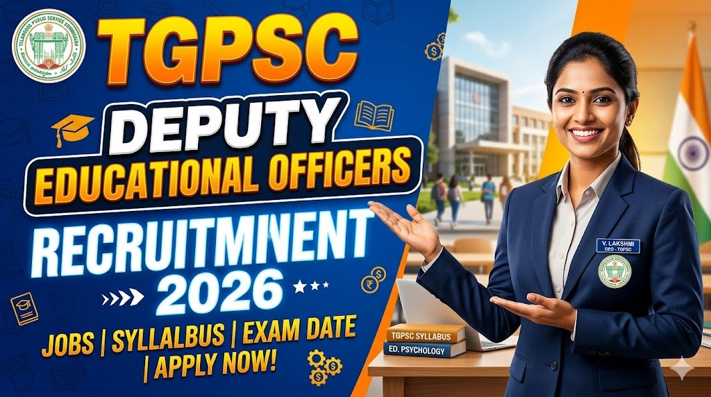 TGPSC Hiring: Apply Now for Deputy Educational Officers Recruitment 2026
