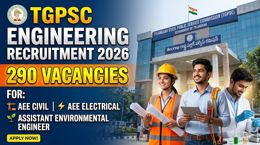 TGPSC Recruitment 2026: 290 Engineering Vacancies - Apply Now!
